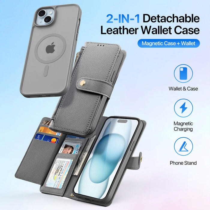 Dux Ducis Lawa Wallet Leather Case for iPhone 15