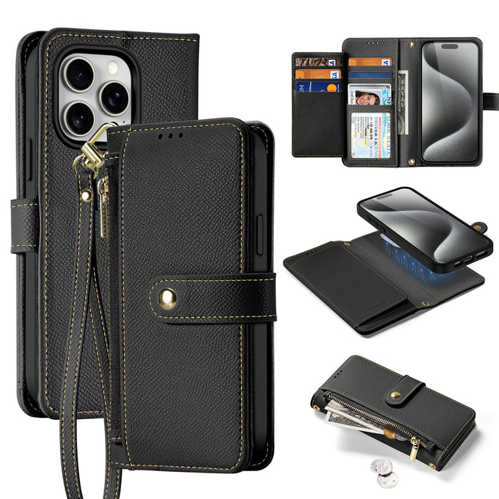 Dux Ducis Lawa Wallet Leather Case for iPhone 15 Pro Max