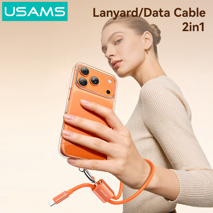 Usams SJ784 Lanyard Cable With Type C- Type C 60w