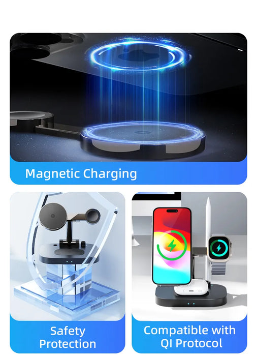 Rock W52 Multifunctional 4-in-1 Foldable Wireless Charging Stand