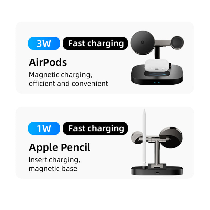 Rock W52 Multifunctional 4-in-1 Foldable Wireless Charging Stand