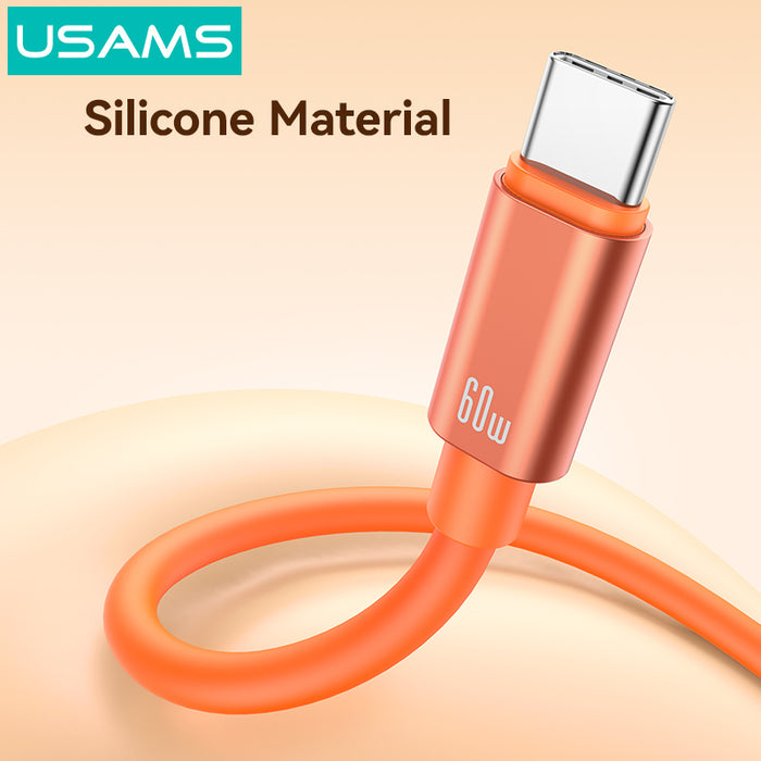 Usams SJ784 Lanyard Cable With Type C- Type C 60w