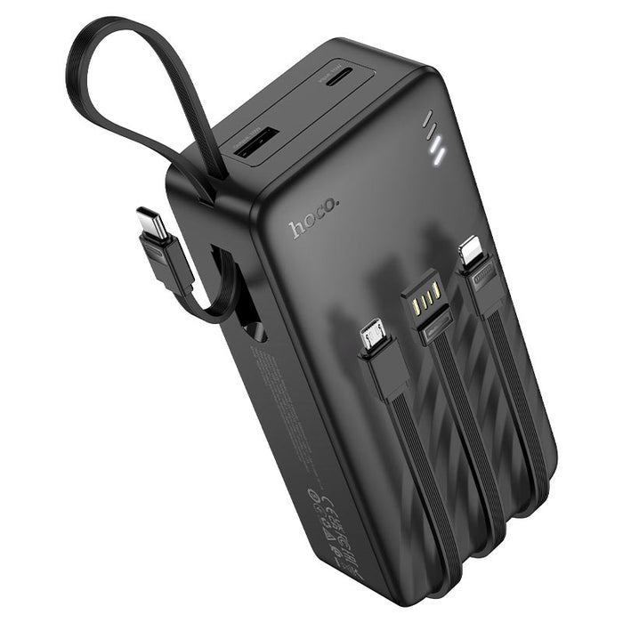 Hoco J146B Night Tide Power Bank with 4 Cables – 30000mAh