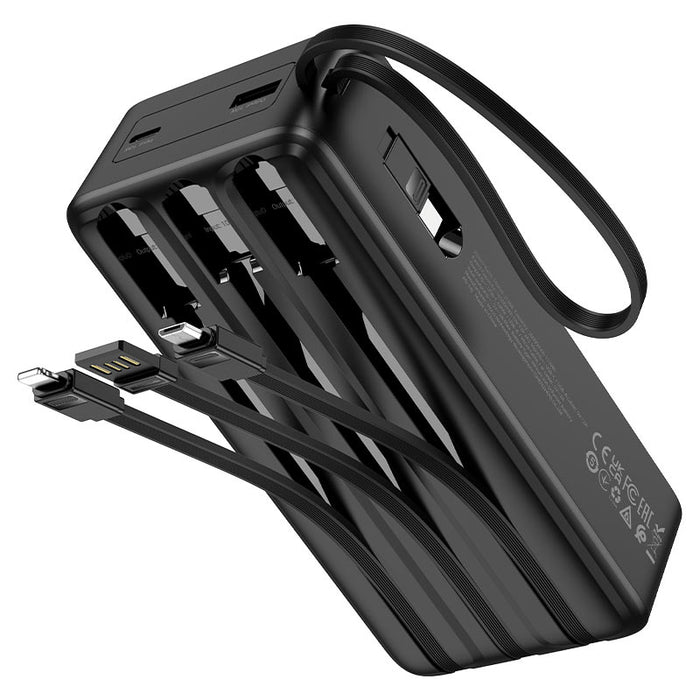 Hoco J146B Night Tide Power Bank with 4 Cables – 30000mAh