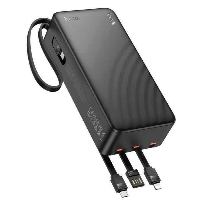 Hoco J146B Night Tide Power Bank with 4 Cables – 30000mAh