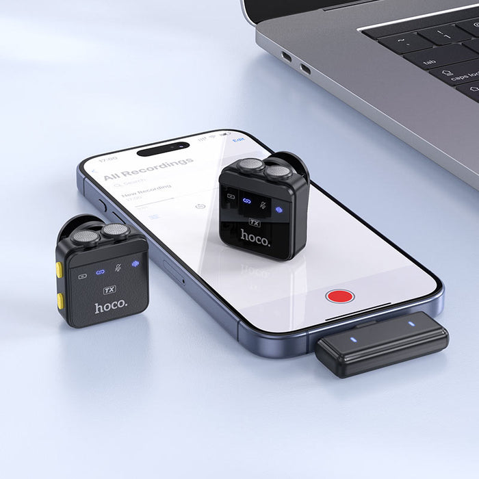 Hoco L17 Dual Mic Magnetic Lavalier Wireless Digital Microphone