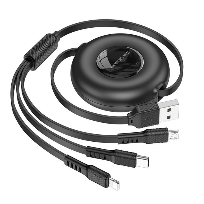 Borofone BX74 Quick Pull Storage 3 in 1 Charging Cable
