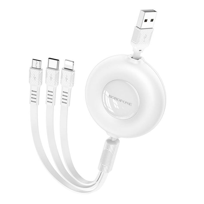 Borofone BX74 Quick Pull Storage 3 in 1 Charging Cable