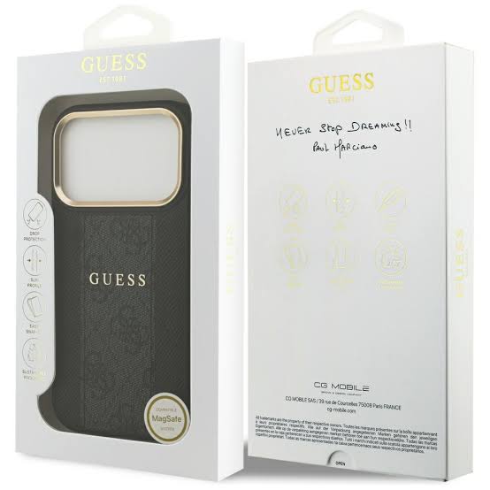 GUESS 4G Stripe MagSafe iPhone 18 Pro Case