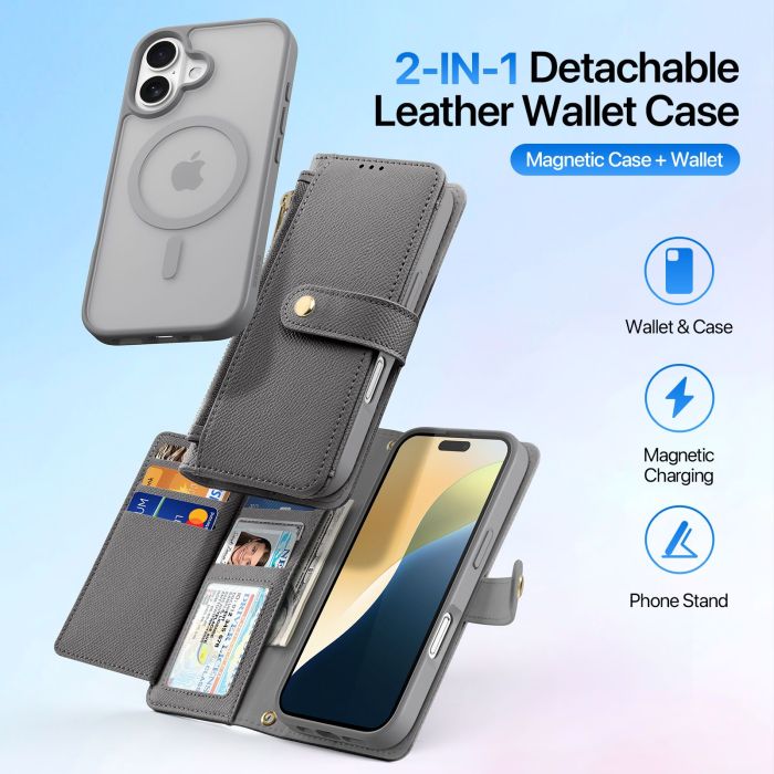 Dux Ducis Lawa Wallet Leather Case for iPhone 16