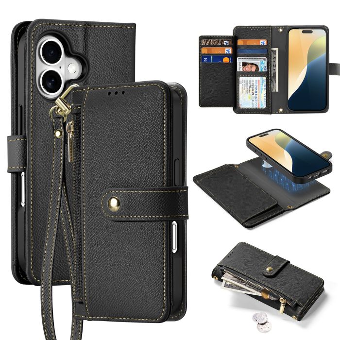 Dux Ducis Lawa Wallet Leather Case for iPhone 16