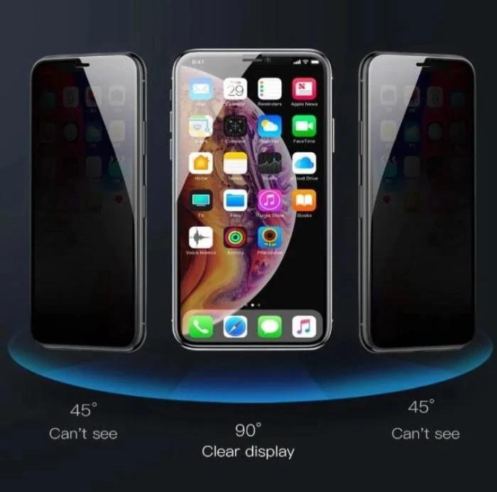 Privacy Carbon Fibre 3D Screen Protector for iPhone XR/11