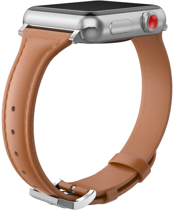 COTECi W66 Slim Leather Watch Band for iWatch 42/44/45mm
