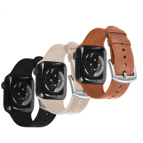 COTECi Silicone X Leather Apple Watch Strap W51 for 42/44/45mm