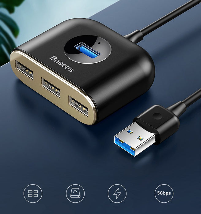 Baseus Square Round 4 in 1 USB HUB Adapter