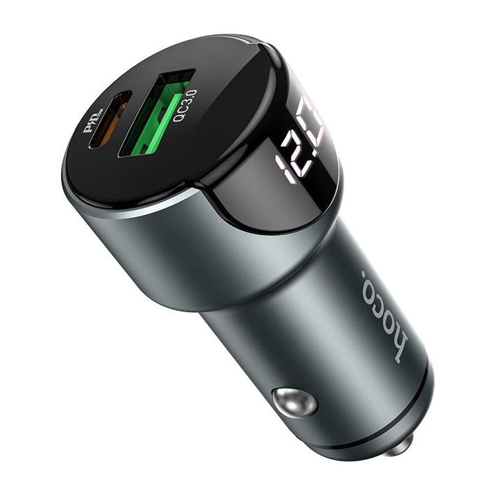 Hoco Z42 Dual Display PD 20W+QC 3.0 Car Charger
