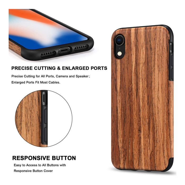 Rock iPhone XR Origin Wooden Case